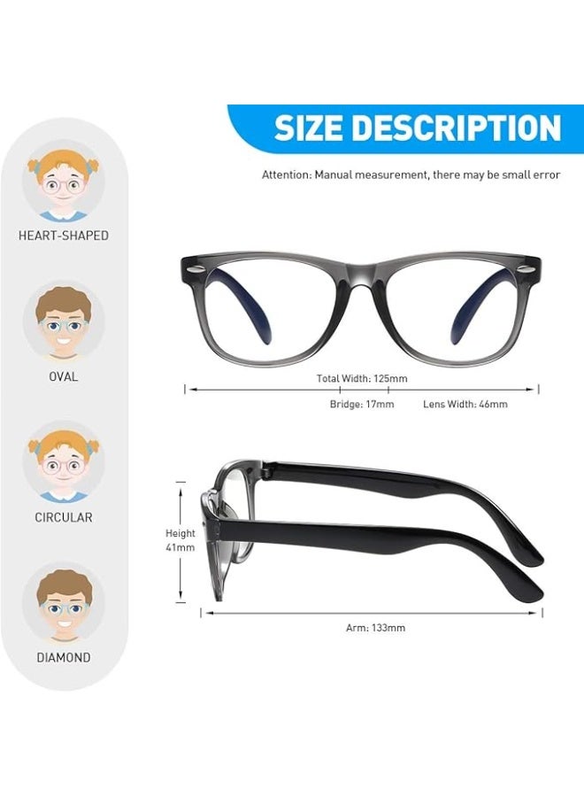 Kids Blue Light Blocking Glasses Girls Boys 2 Pack, Computer Glasses for Kids Age 3-9,Anti Blue Light & Headache - Image 3